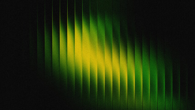 Modern abstract background Three-dimensional layered effect of sharp wavy lines and green yellow to black color gradient transition.