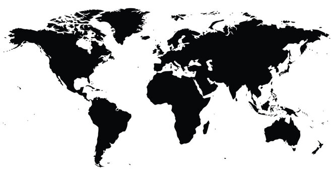 Contrast of a black spider monkey against a white background