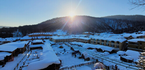 China  snow town © idmanjoe