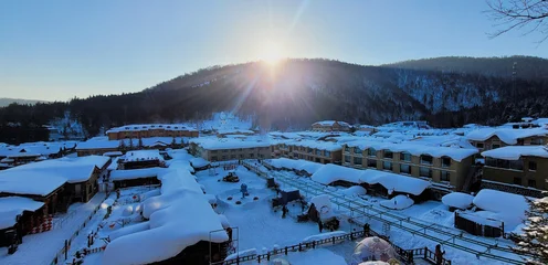 China  snow town © idmanjoe