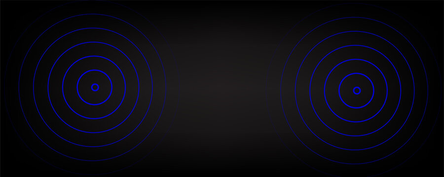 Radio Wave illustration effects on Green Screen background. circle waves in white background.Print