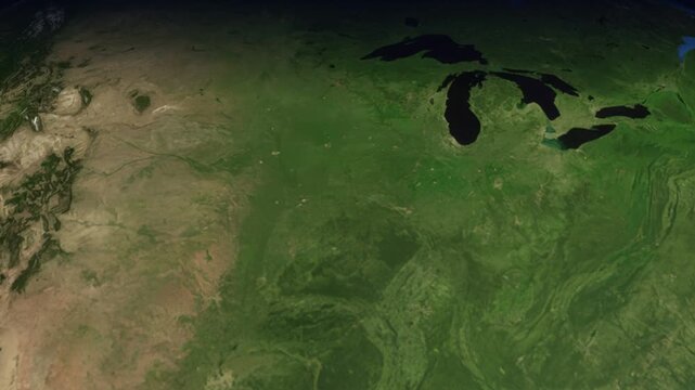 Animated Flight Route Map from Denver USA to Cairo Egypt