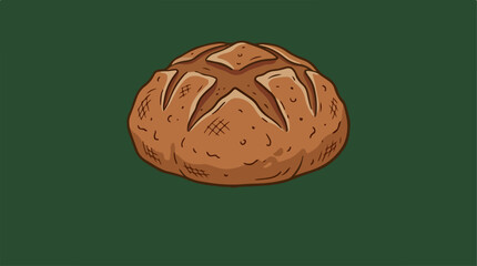 Fototapeta premium Brown Bread Loaf Isolated Object.