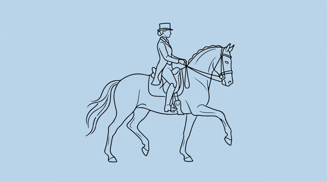 Man Riding Horse Equestrian Sports.