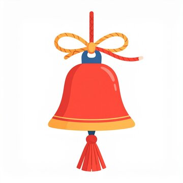 Traditional Japanese Suzu Bell Minimal Vector Illustration