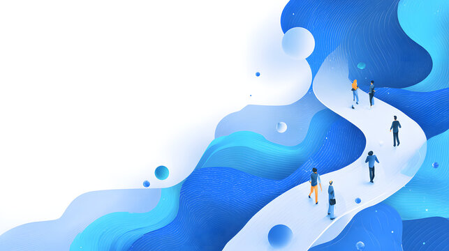 AI and Education Collaboration with Personalized Learning Pathways, Digital Learning and EdTech Concept with Copy Space