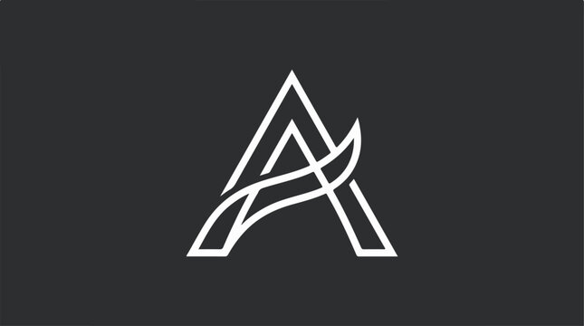White Letter A Logo.
