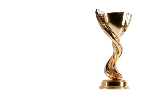 Modern minimalist trophy design background isolated on a Transparent background, PNG file.