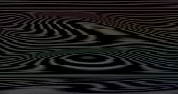 Abstract colorful glowing wave. Cyber digital stylized thin line art background. 3D rendering.