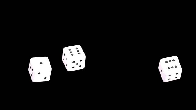 3D Dice Roll | Alpha Channel