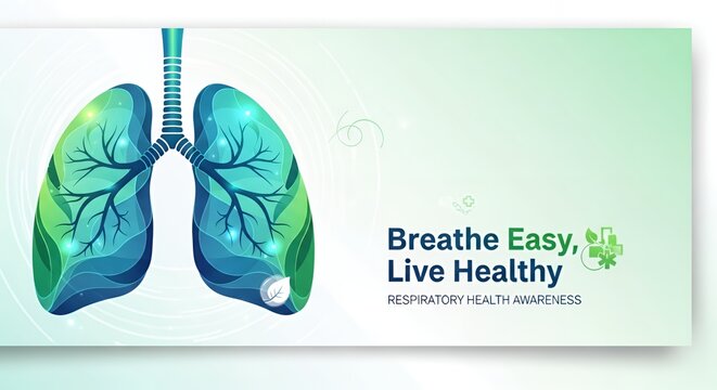 Healthy lungs and respiratory system.