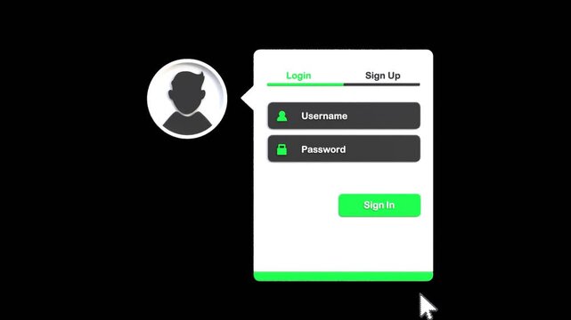 3D Sign Up | Alpha Channel