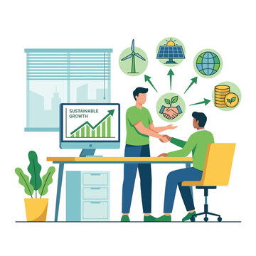 Environmental business growth sustainable investment concept