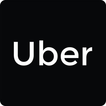 Uber logo icon. Ride-Sharing App Icon Set. Taxi service and transportation symbols. Online Taxi Booking sign. Vehicle tracking and transport design
