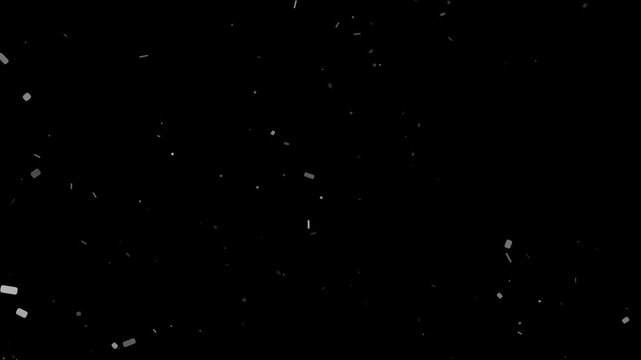 White dust and debris particles moving naturally as an abstract overlay for cinematic video