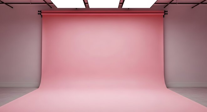 Pink Seamless Background in Studio - Photography Backdrop
