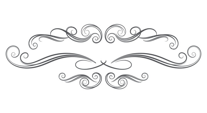 Elegant swirling decorative design element.