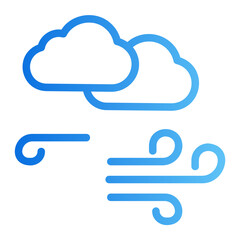Fototapeta premium Breeze Line Gradient Icon