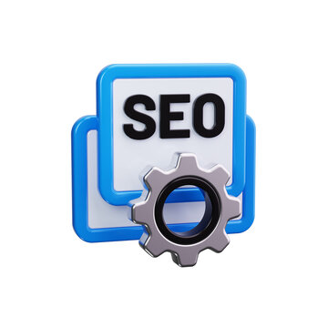 seo 3d render icons