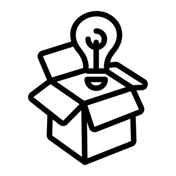 Prototype box Line Icon