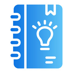 Fototapeta premium Idea notebook Line Gradient Icon