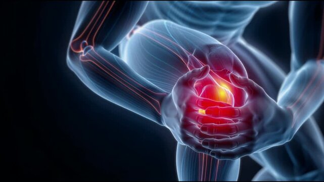 3d rendered illustration of a painful chest in futuristic x-ray, represents medical concept 