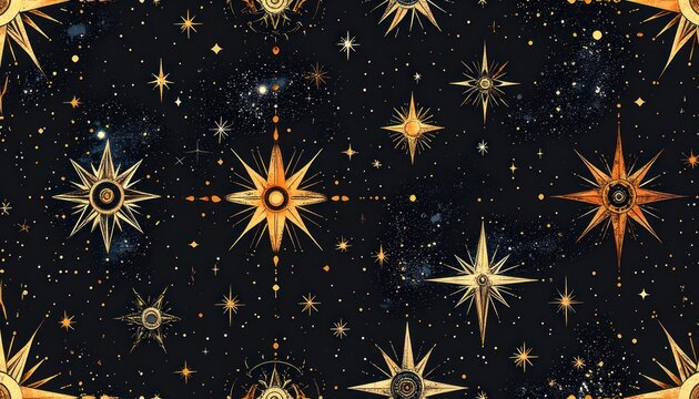 Celestial Echoes of Golden Radiance