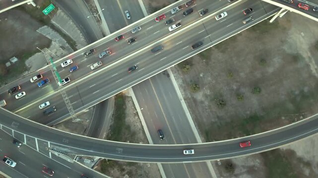 Part of the Highway system in San Antonio. Views of 281 South and I-10 and some on-ramps. All near River Walk, Alamo Dome and Pearl District- Downtown San Antonio.