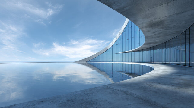 View of high rise glass building and dark steel window system on blue clear sky background,Business concept of future architecture,looking up to the sun light on the top of building. 3d render 