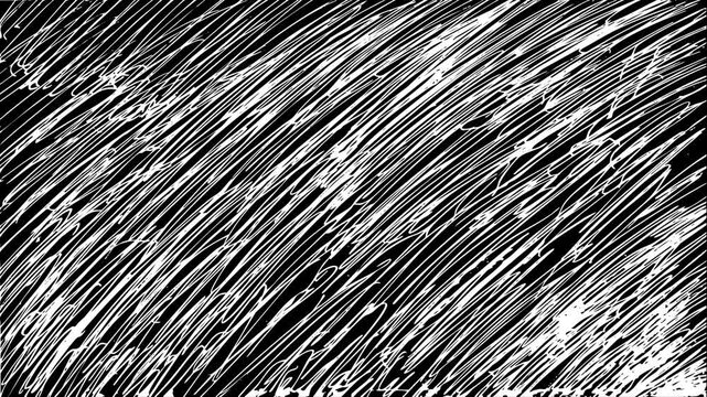 Minimalist, white, hand-drawn, hatched, line, animation, on, black, background, organic, wiggle, effect, perfect, for, artistic, video, overlays, and, creative, storytelling, textures.
