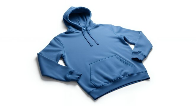 Blank blue mens hooded sweatshirt long sleeve mens hoody with hood for your design mockup for print isolated on white background template sport winter clothes hoodie mockup clothing design fashion cas