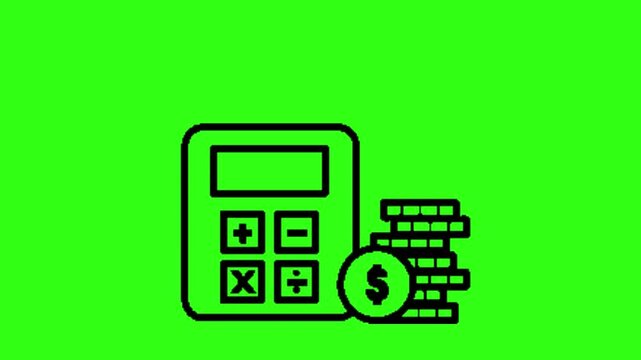 Money calculation icon animation