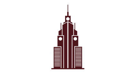 Obraz premium Iconic Brown Building - A Modern Architectural Marvel, Isolated.