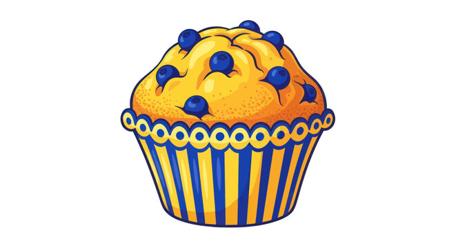 Blueberry Muffin Illustration