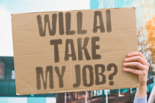"Will AI Take My Job?" Are you at risk of losing your job to AI or can you adapt and stay relevant? AI. JOBS. LOSING. RISK. RELEVANT.