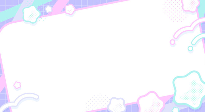 可愛い星のレトロポップなフレーム背景