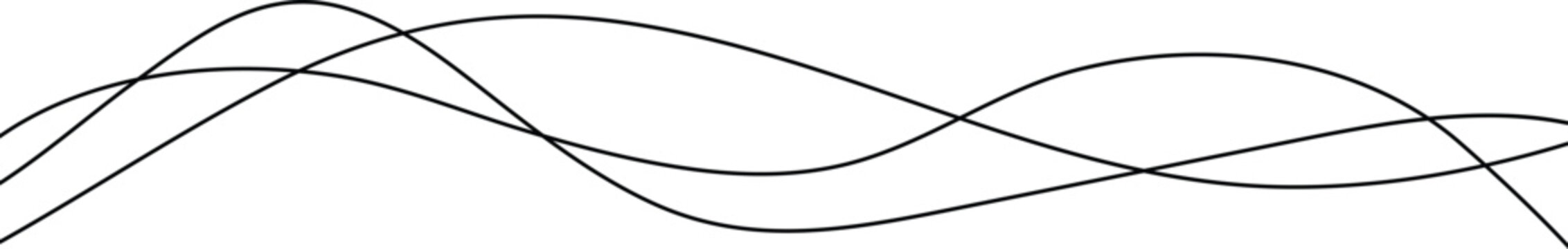 Thin line wavy abstract background. Curve wave seamless pattern. Line striped with wavy curve line art striped graphic template.
