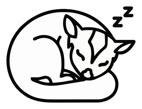 Minimalist line art sugar glider icon. Generative AI