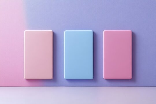 Blue, pink, and purple promo code coupons, ideal for digital marketing campaigns and promotional offers, Generative AI