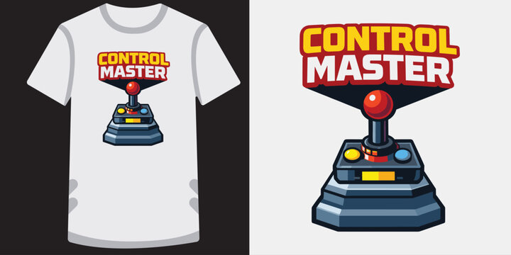Control master logo design for t-shirt design, esport team or gaming streamer apparel.