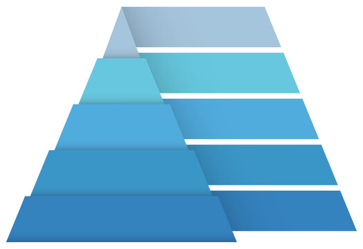 Triangle pyramid chart, infographic template with 5 elements