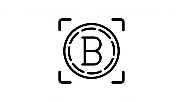 Circular border with letter b, versatile for logo design, monogram, branding, and typography projects that require a simple and clean design.
