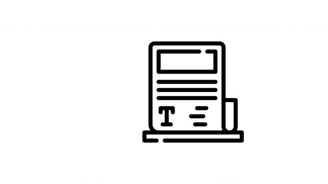 Newspaper icon with text and header for websites, blogs, newsletters, presentations, articles, social media, print media, and educational materials.
