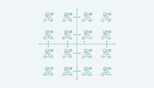 QAM constellation diagram showing quadrature amplitude modulation points.