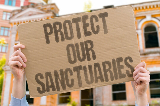 "Protect Our Sanctuaries" Communities actively work to protect their sanctuaries from arson, vandalism, and threats. SANCTUARIES. PROTECT. ARSON. COMMUNITIES. THREATS.