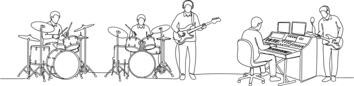 band playing music live