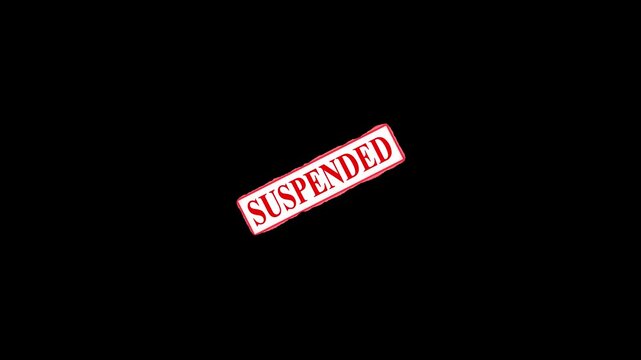 suspended  stump  animation on black background, suspended neon sign glowing red in dark motion video 4k clip