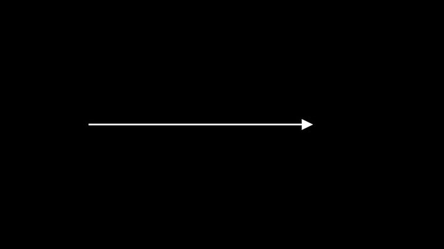 Creative Graph arrow chart right flat arrow. growth arrow and graph chart, Business line arrow, improvement, business strategy. Motion graphics of single line concept