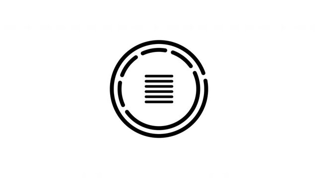 Hamburger menu icon encircled by a double line, perfect for website design, app development, user interfaces, and digital marketing.
