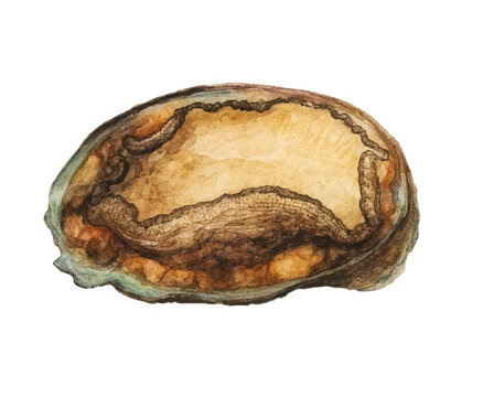 Hand Drawn Abalone Seafood Illustration